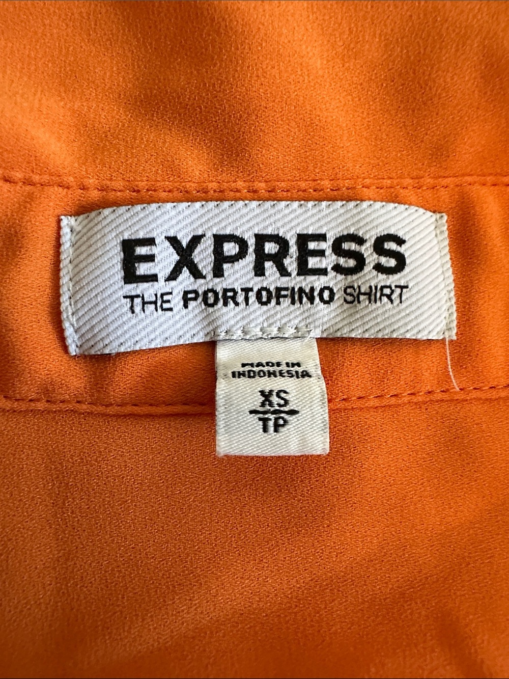 Express Sheer Button-Front Blouses in Orange and Neon Yellow- XS - Picture 2 of 3